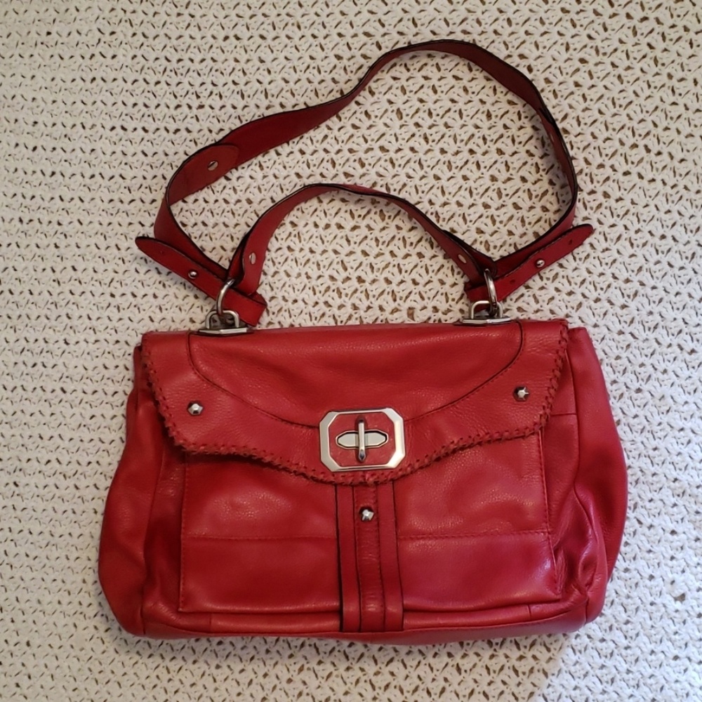 Red Lambskin ORYANY Handbag